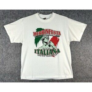Vintage Herrin Illinois Shirt Herrinfesta Italiana Men's L 2002 David